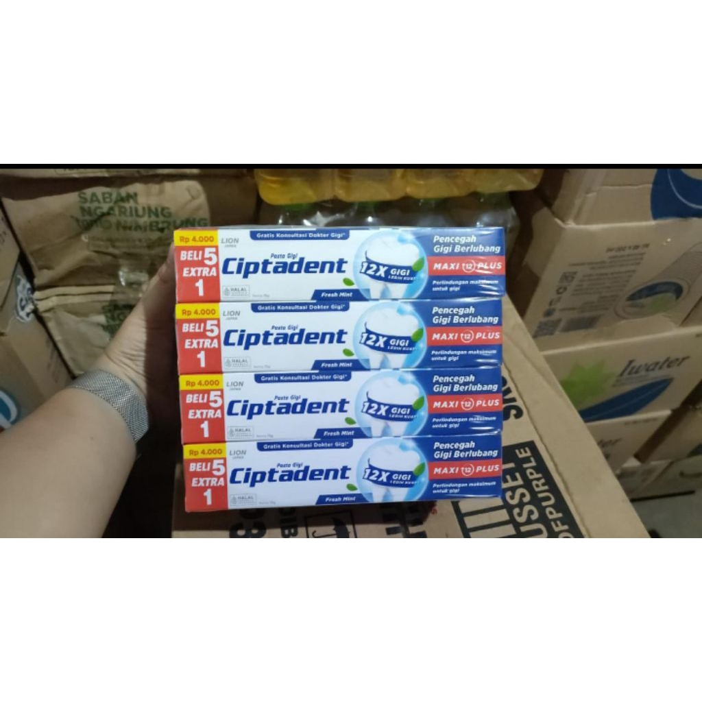 1 dus isi 72 pcs ciptadent maxi  pasta gigi 75 gr harga murah grosir sembako bandung