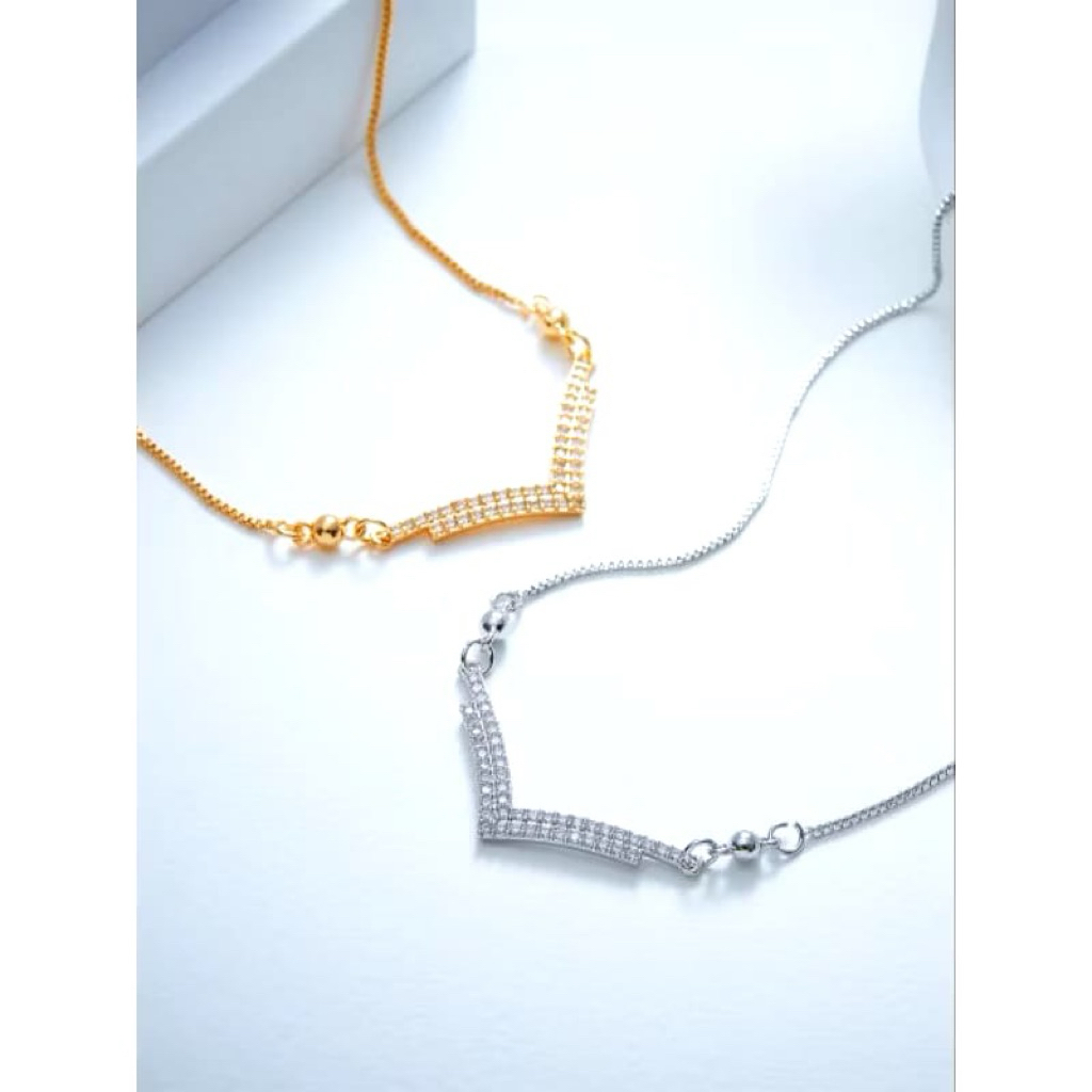 Kalung Titanium Wanita Hyl Jewelry 248N Anti Luntur & Tahan Lama