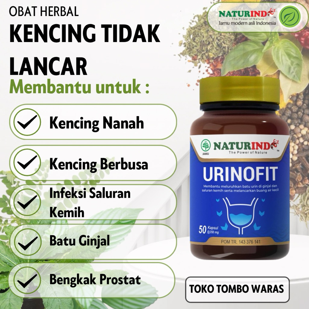 URINOFIT Obat Herbal Kencing Tidak Lancar Batu Ginjal Infeksi Saluran Kemih Kencing Nanah Naturindo