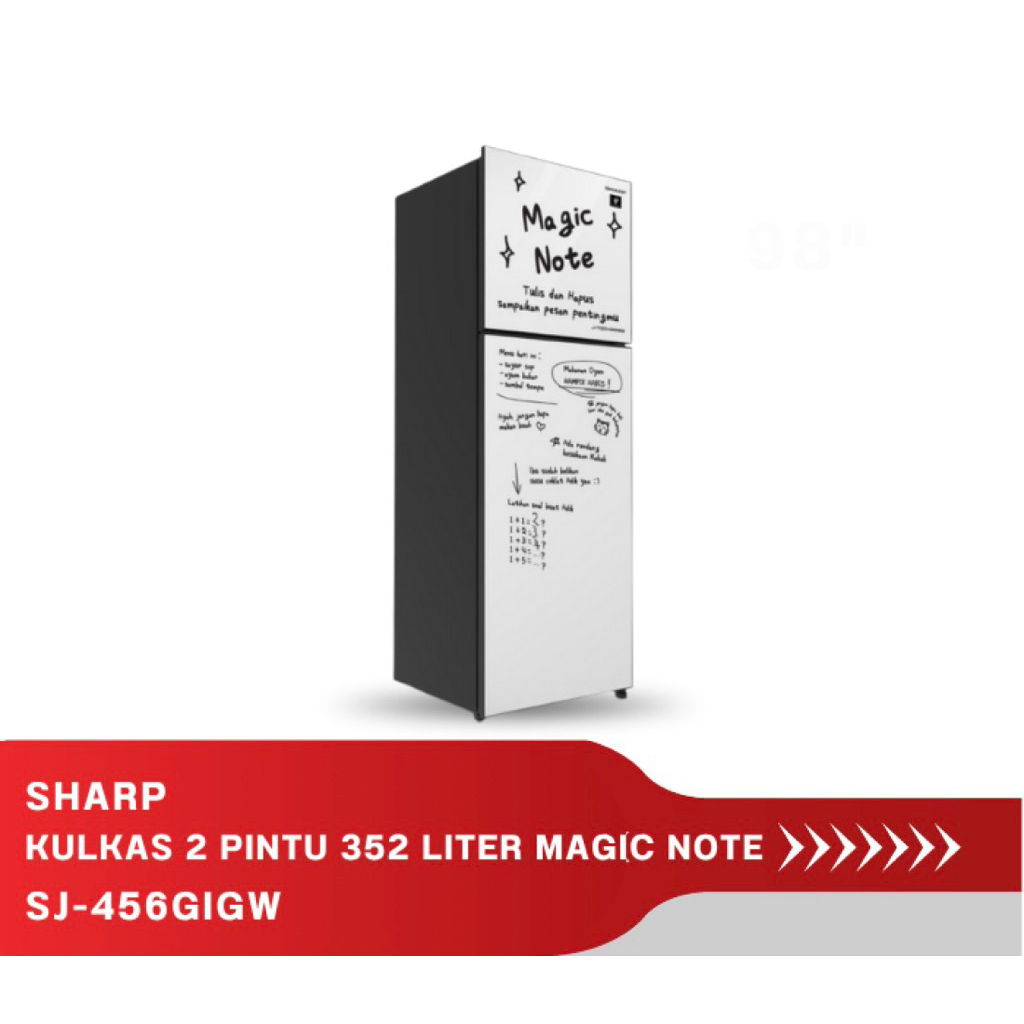 KULKAS SHARP SJ 456GI-GW (2 PINTU )