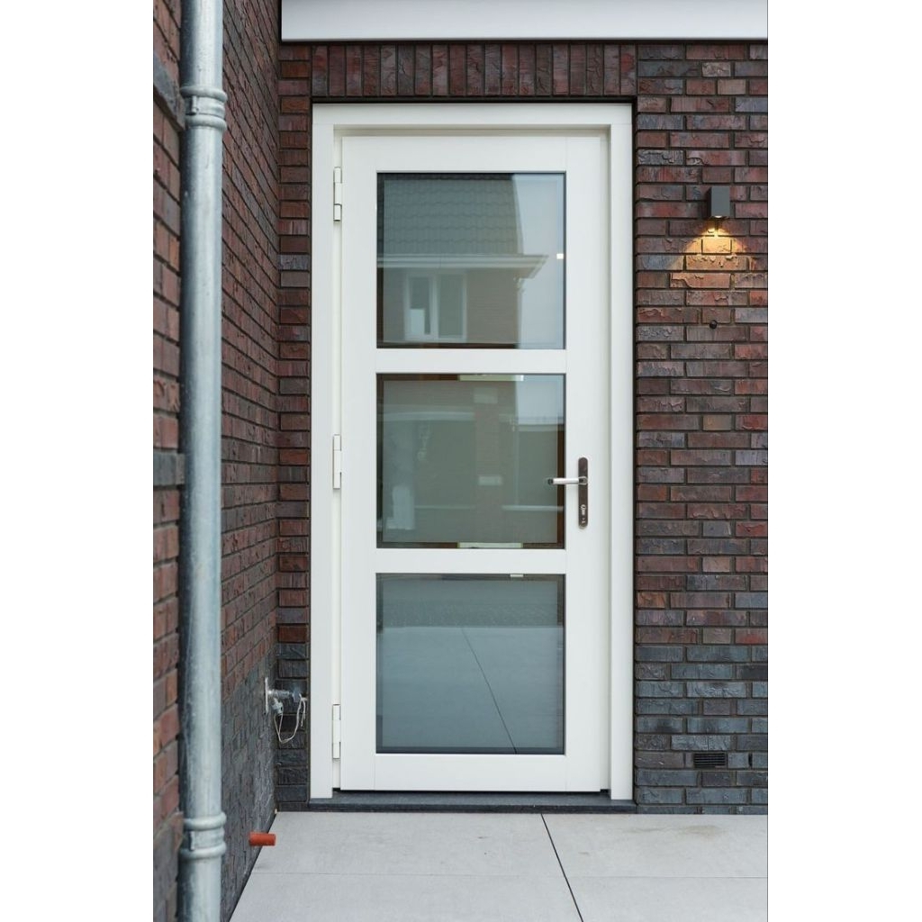 Pintu dan kusen UPVC putih Full set Aksesoris uk. 90x210 Terpasang