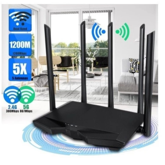 SMARTCOM - Tenda AC7 Wifi Router Gigabit Repeater 300Mbps Tenda AC2100