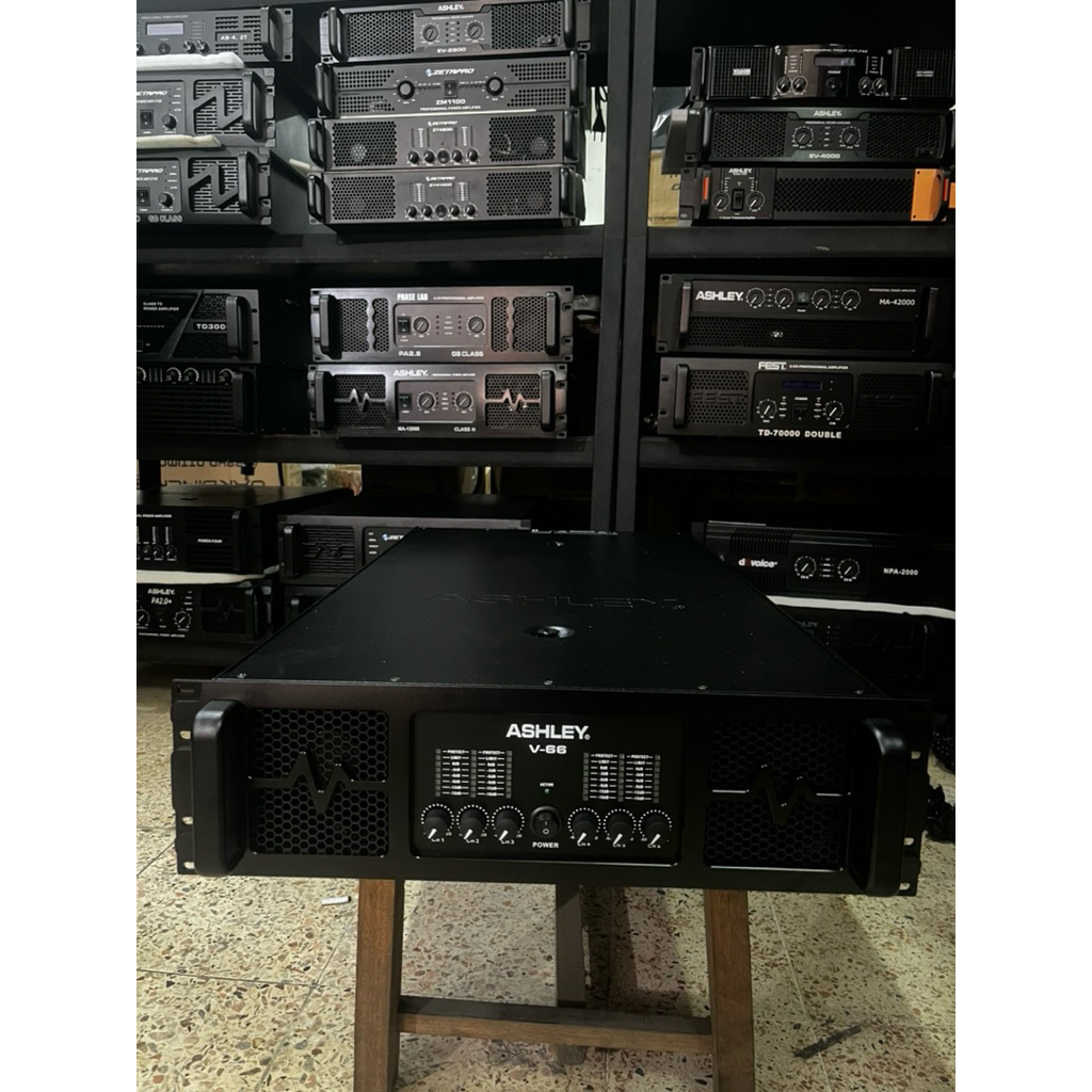 POWER AMPLIFIER ASHLEY V-66 CLASS H 6 CHANNEL 2000WATT