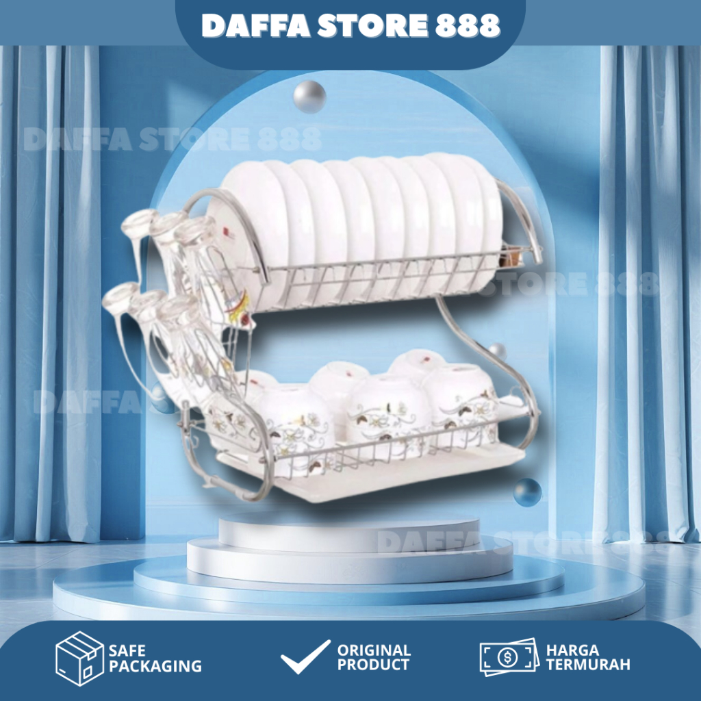 RAK PIRING STENLIS / RAK PERLENGKAPAN DAPUR / RAK STENLIS / RAK PIRING ELEGAN / RAK PIRING MULTIFUNG