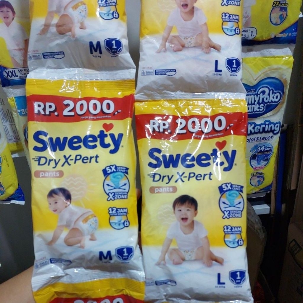 [1 KARTON] Sweety Dry Xpert Bronze kuning Renceng