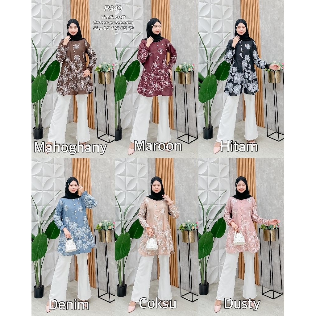 Ribyka R349 Tunik Cotton patchenza