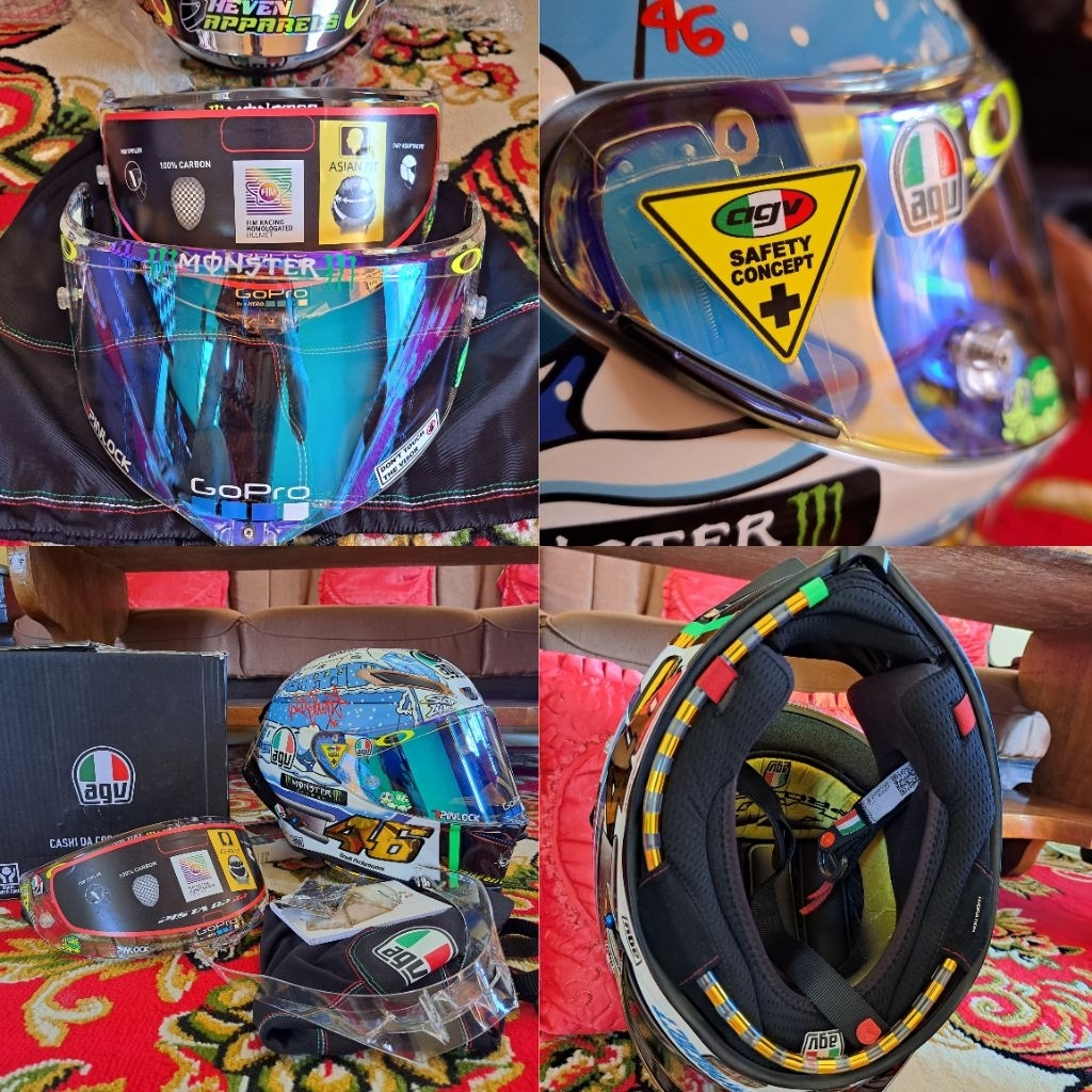 Helm helem Agv 1:1 motif Tavullia winter test 2017