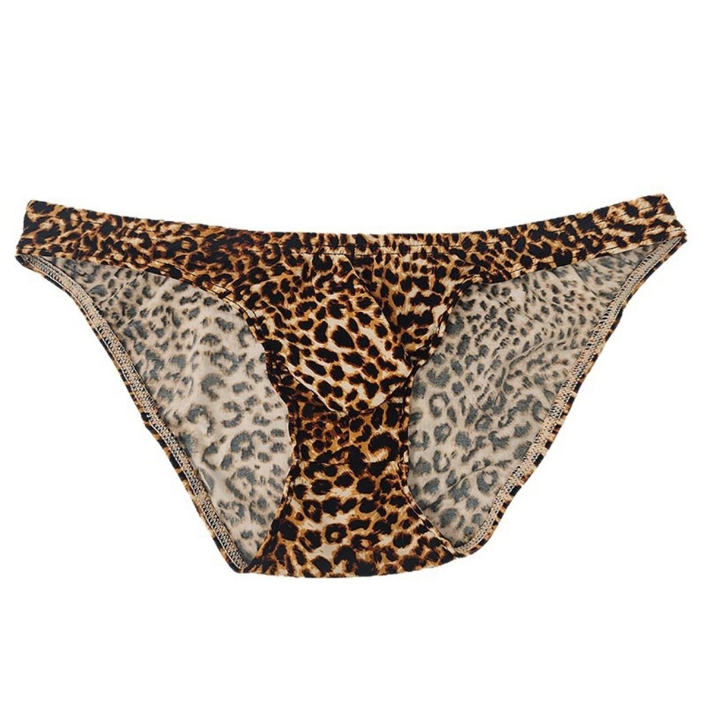 B102 Celana dalam brief pria motif leopard