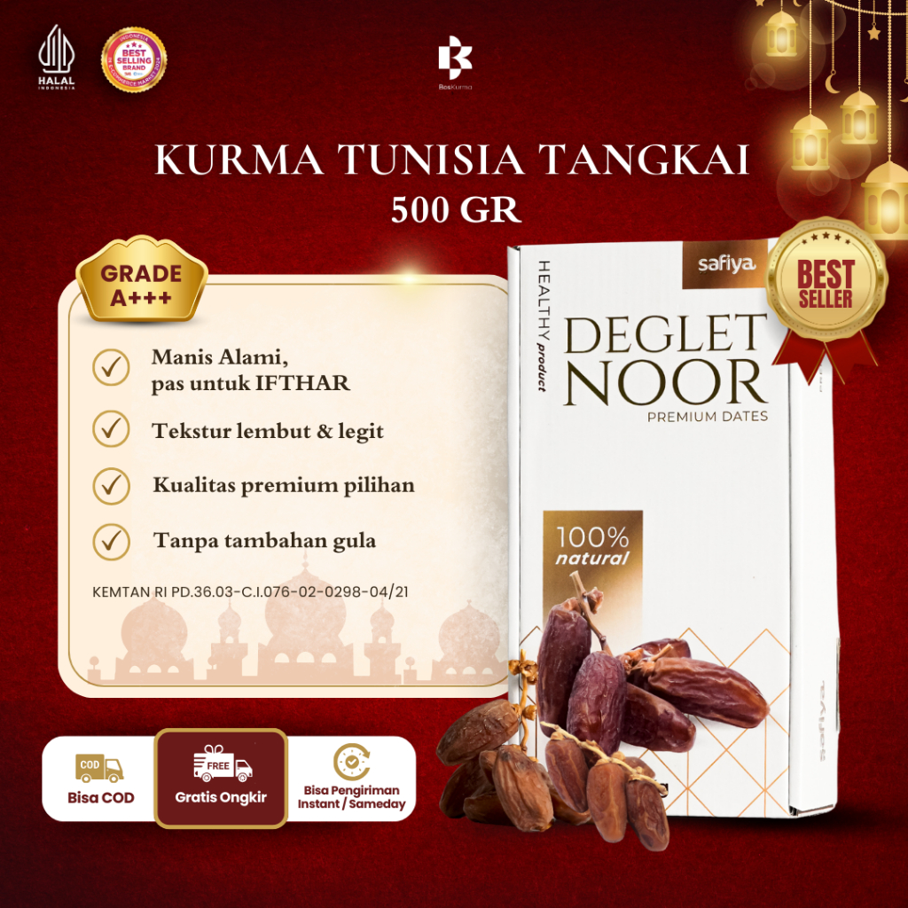 Kurma Tangkai Tunisia 500 gr Kurma Tunisia Premium Dates Kurma Kering Kurma Tangkai