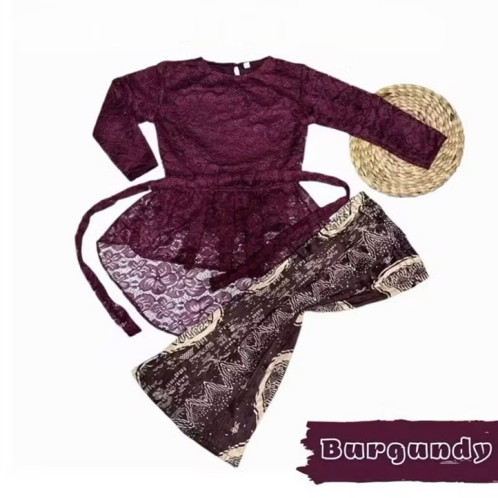 COD-SETELAN BAJU KEBAYA ANAK PEREMPUAN MODERN//KEBAYA AURORA PITA ANAK//KEBAYA ANAK ROK PLISKET//KEB