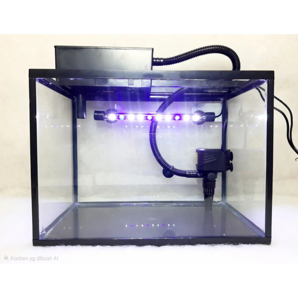 SET AQUARIUM MINI S + Box GANTUNG + LAMPU