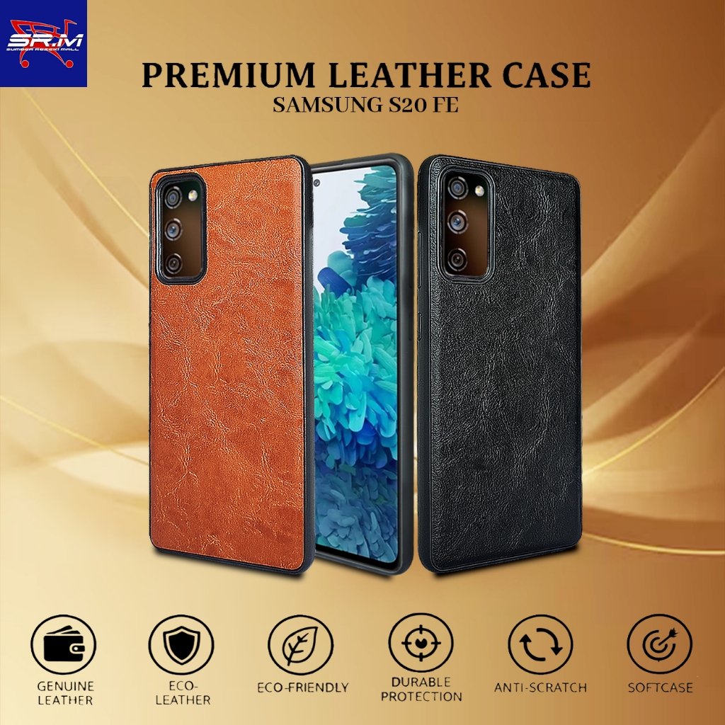 [ CUCI GUDANG ] Casing Hp Samsung S20 FE  Premium Leather Case Softcase Casing Kulit Slim Cover