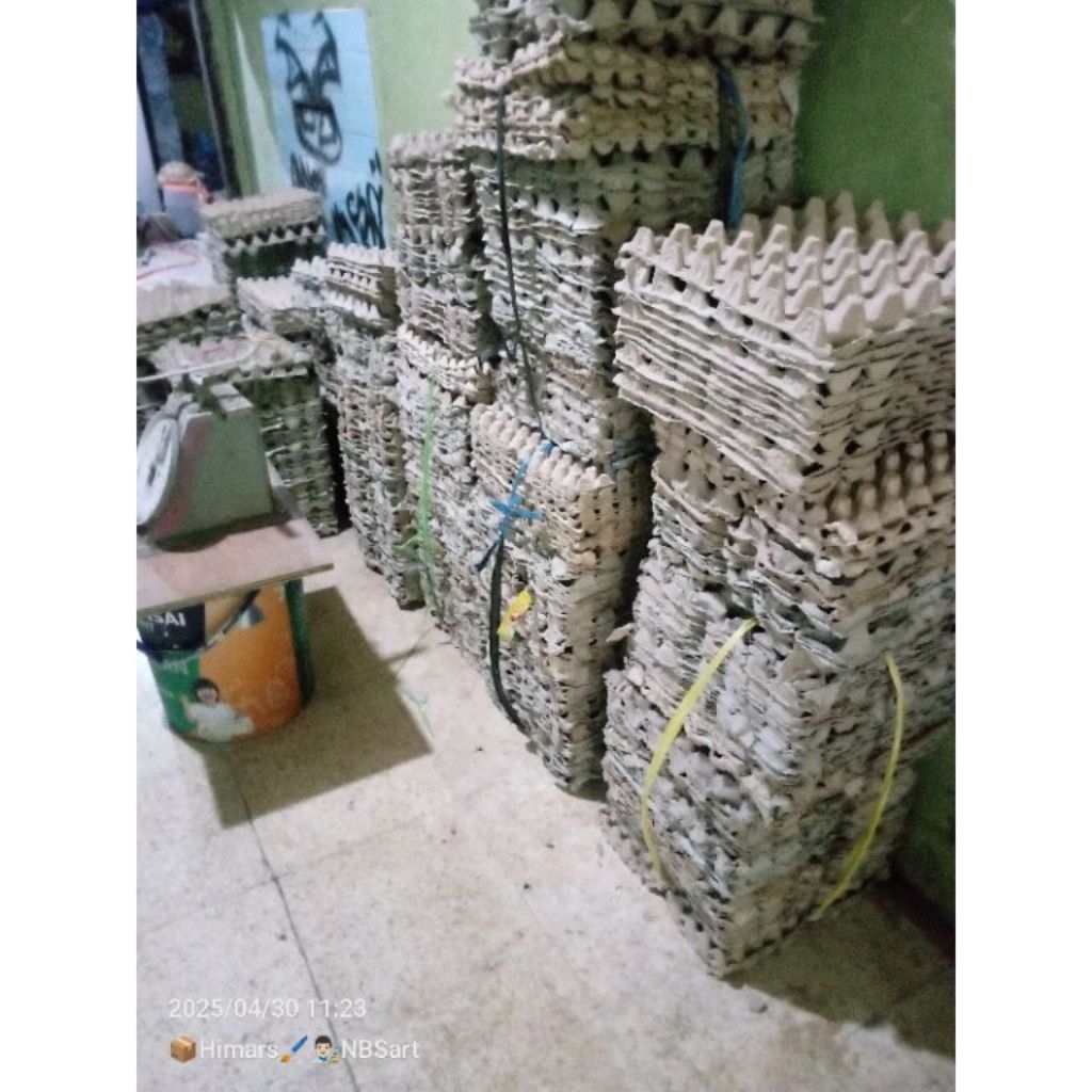 Tray telur ayam bekas