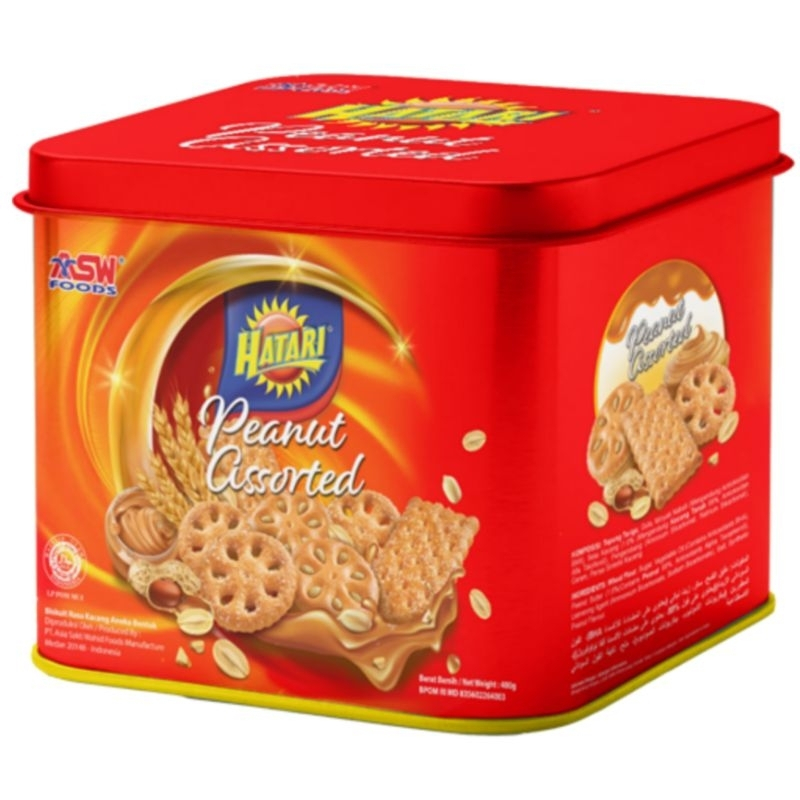 Hatari Peanut Assorted Biskuit Kaleng 350 gr