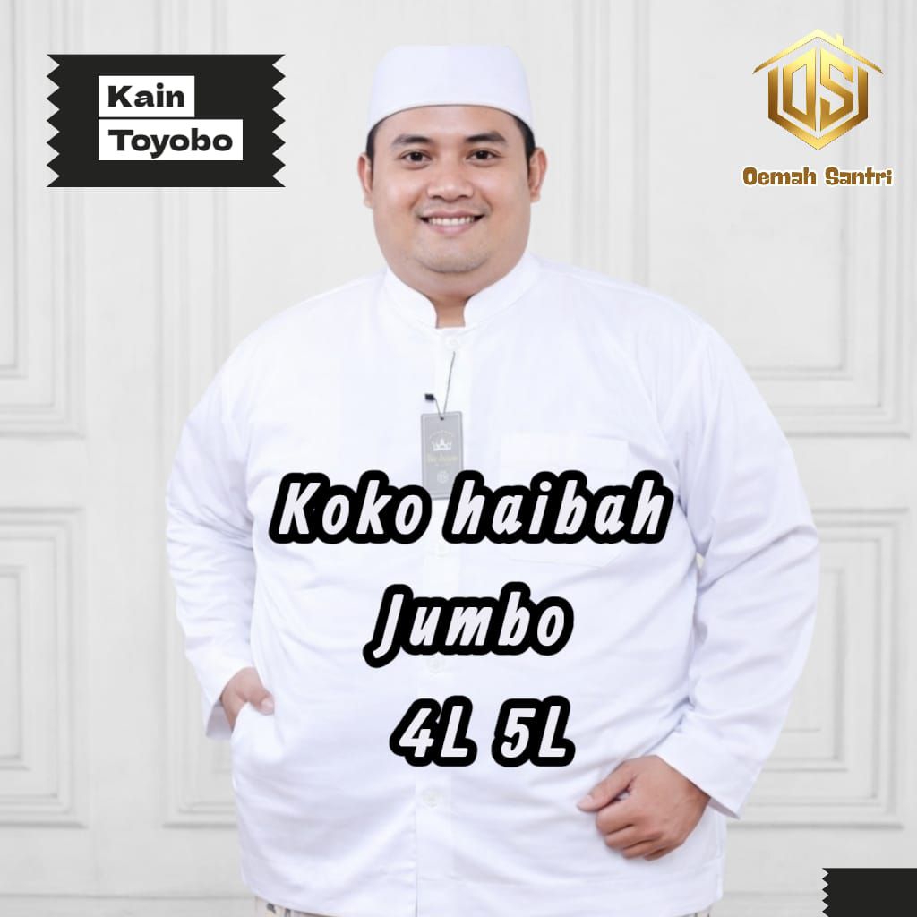 Koko haibah jumbo koko habib jumbo ld 140 koko polos saku samping 4L 5L