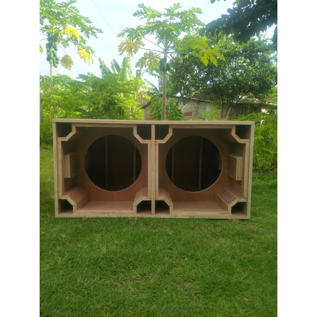 BOX SPEAKER PLANAR 12INCH 15INCH DOUBLE SEMI MERANTI