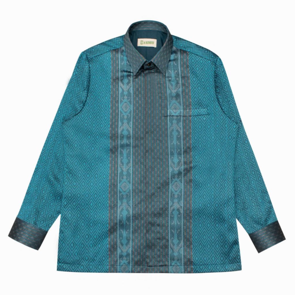 [READY NEW ARRIVAL] Kemeja Batik Pria Lengan Panjang - Kemeja Tenun Songket Baron - Kemeja Tenun Jep