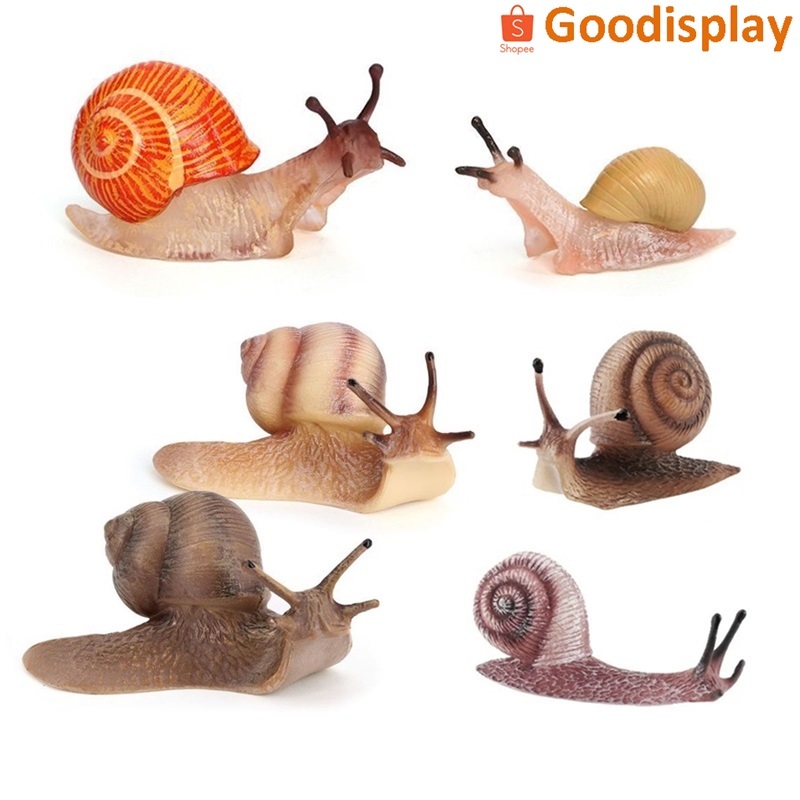 aneka mainan pajangan figurine replika hewan bekicot siput snail
