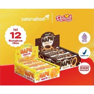 Richwell Hapie Pie Mini Coklat Keju - 1 BOX ISI 12 PCS - Biskuit Pie