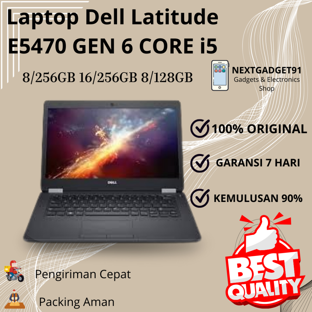 Murah Laptop Dell Latitude E5470/3500/3590/5400/5480/5490/5500/5590/5591 Core i 5 i7 Second Mulus