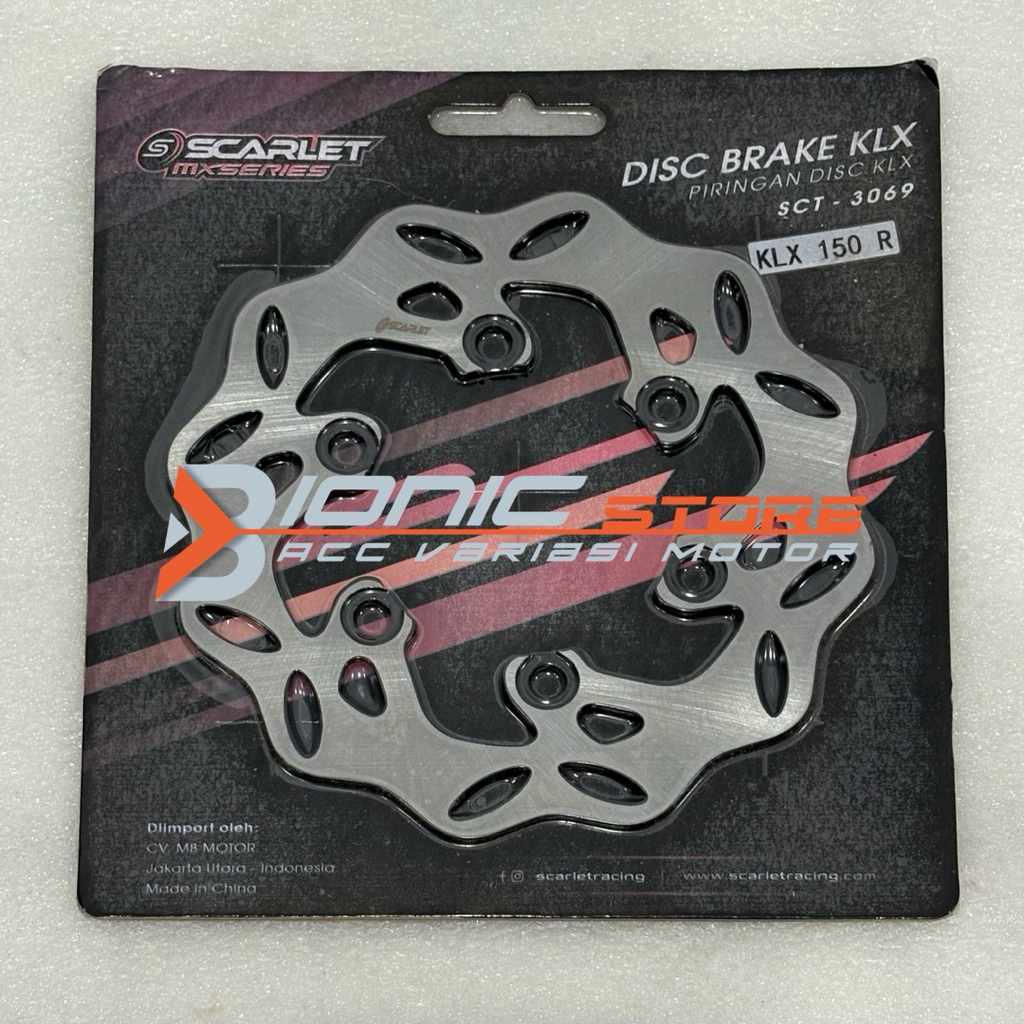 PIRINGAN CAKRAM BELAKANG WR 220MM KLX 190MM SCARLET RACING