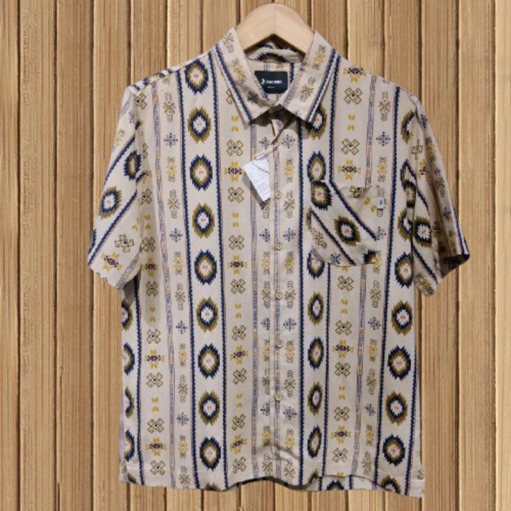 3Second Kemeja Pendek Full Print Pria Regular Fit 050225 Original