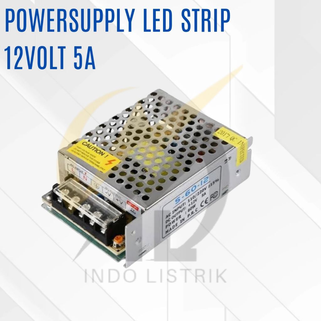 Ballast Led Strip Powersupply 5A 12volt / Trafo Led Strip Powersupply 5A 12volt