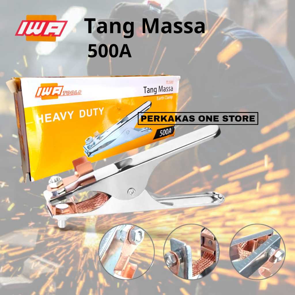 IWA Tang Massa 300A / 500A | Earth Clamp Stang Tang Las Klem Masa 300A/500A