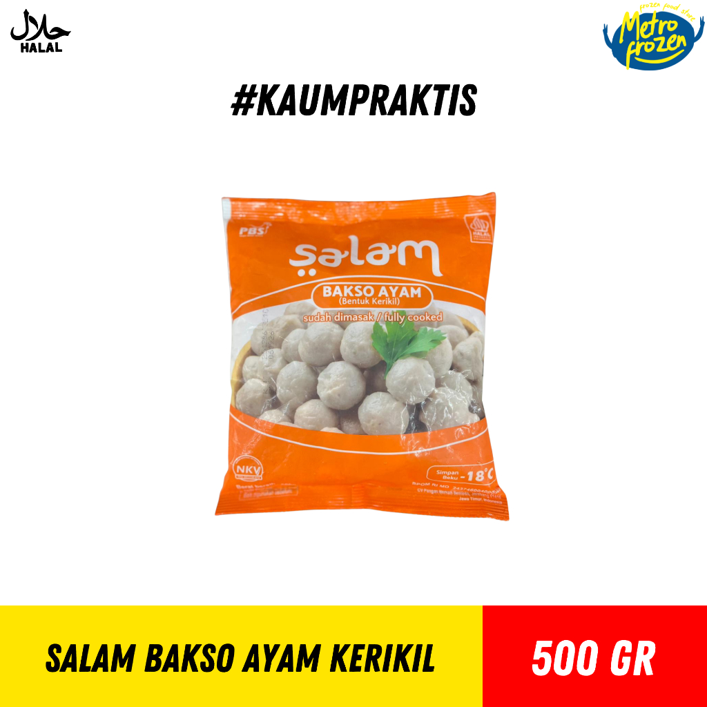 SALAM Bakso Ayam Kerikil 500gr //bakso ukuran kecil //bakso ayam kerikil