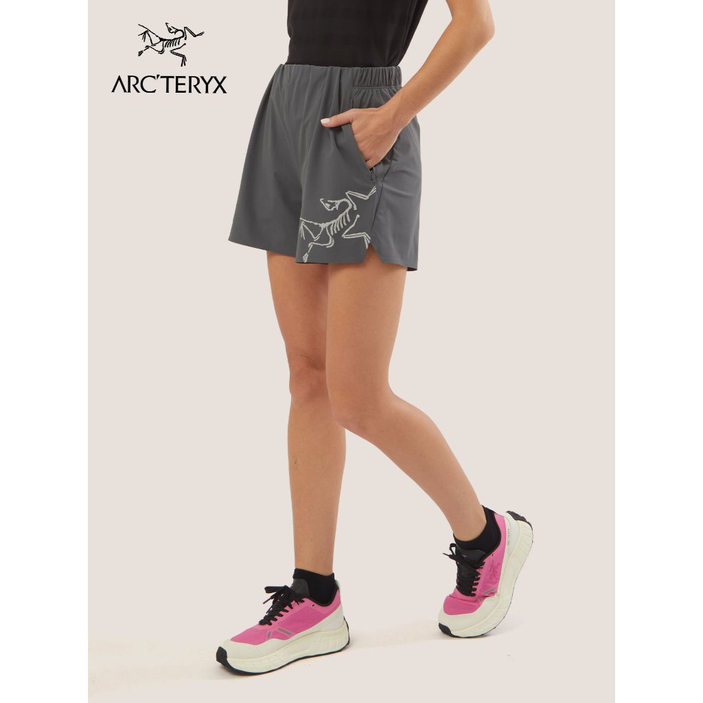 Arc'teryx Celana Pendek Olahraga Wanita Bahan elastis cepat kering, desain bodyfit, anti melintir, c