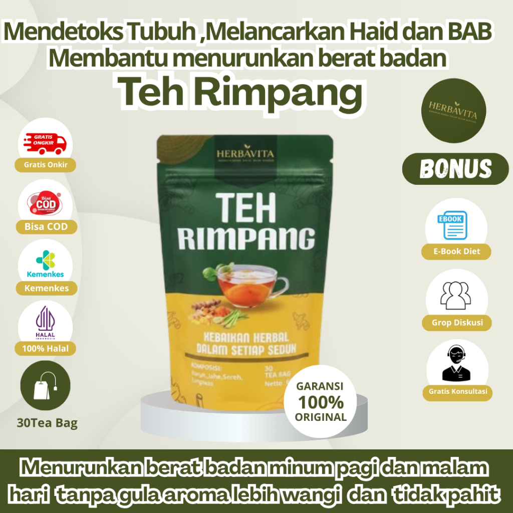 Teh Celup Rempah Jahe Kunyit Sereh Lemon - 30 Kantong