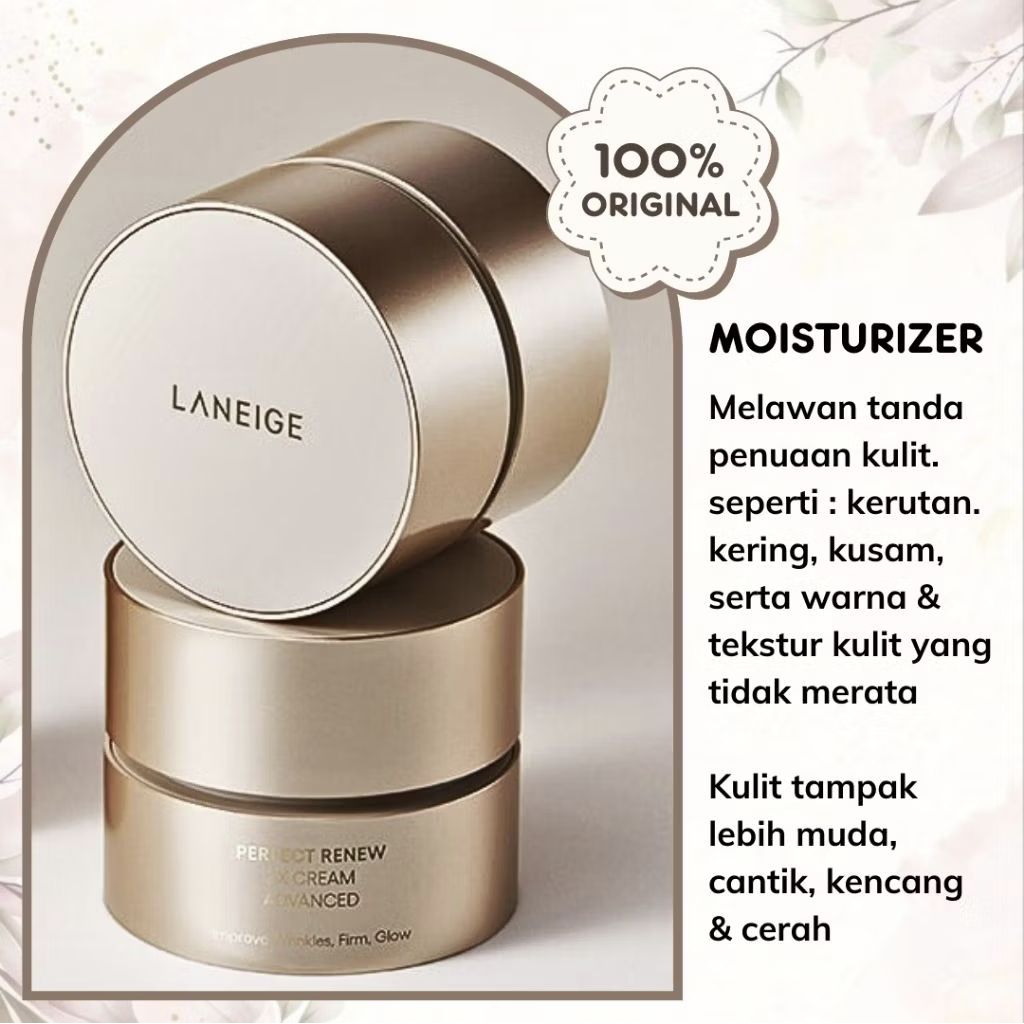 [ LANEIGE ] NEW Perfect Renew 3x Cream Advanced - 50ml Day & Night Moisturizer Anti-Aging
