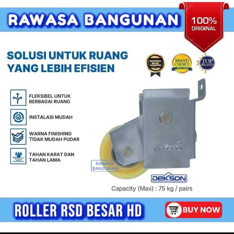 Roller Sliding Door Roda Pintu Geser Sliding RSD Besar HD Iron 60.8x80x21mm 40-32 Mm 75 kg Kapasitas