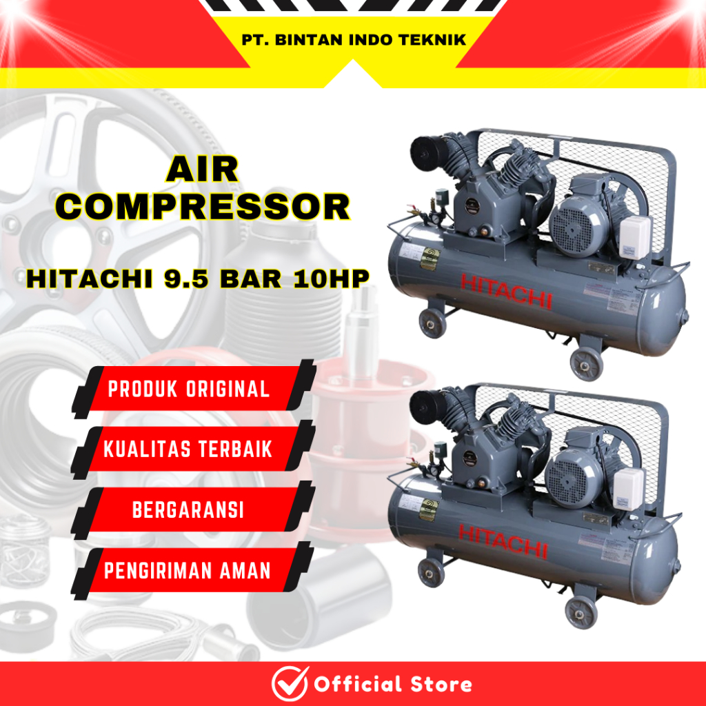 Air Compressor 9.5 Bar 10HP Kompresor Udara Portabel Hemat Listrik Peralatan Bengkel Mobil Motor