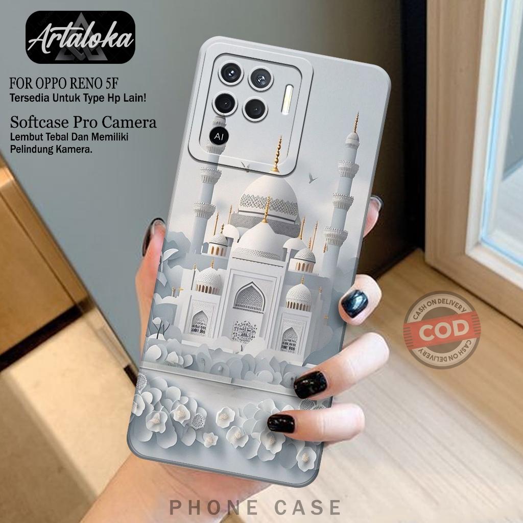 Softcase OPPO RENO 5F Fashion Case Masjid Case Hp OPPO RENO 5F Silikon Pro Camera OPPO RENO 5F Kesin