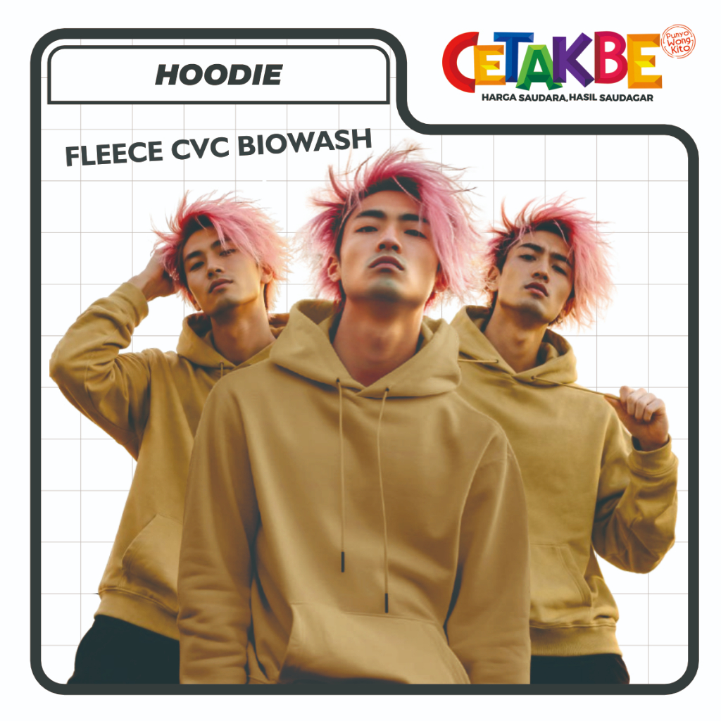 HOODIE PREMIUM FLEECE CVC BIOWASH | HOODIE PREMIUM FLEECE CVC BIOWASH WANITA | HOODIE PREMIUM FLEECE
