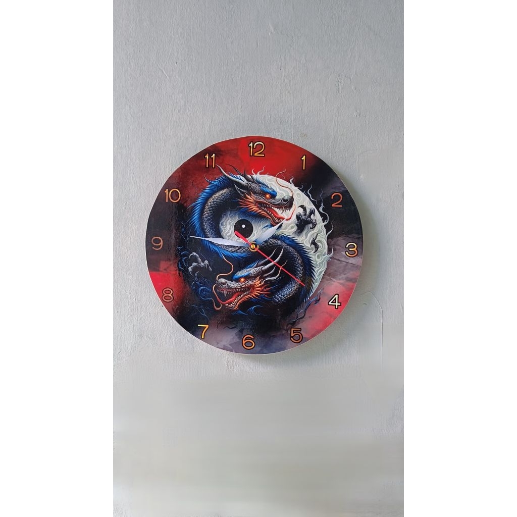 jam dinding gambar hewan 30x30cm.jam dinding eistetik.jam dinding unik.