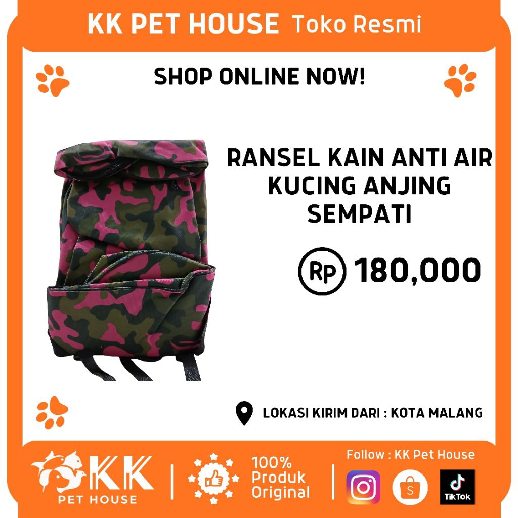 0371-RANSEL KAIN ANTI AIR KUCING ANJING SEMPATI