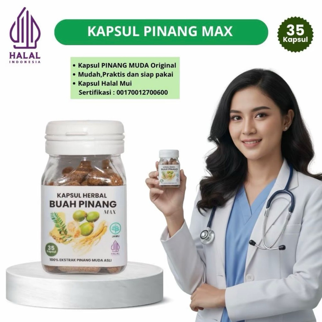 Kapsul Buah Pinang Max Original Isi 35 Kapsul