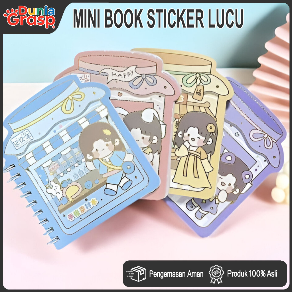 Buku Stiker Mini Lucu - Stiker Karakter Imut untuk Anak | Stiker Karakter Lucu & Unik