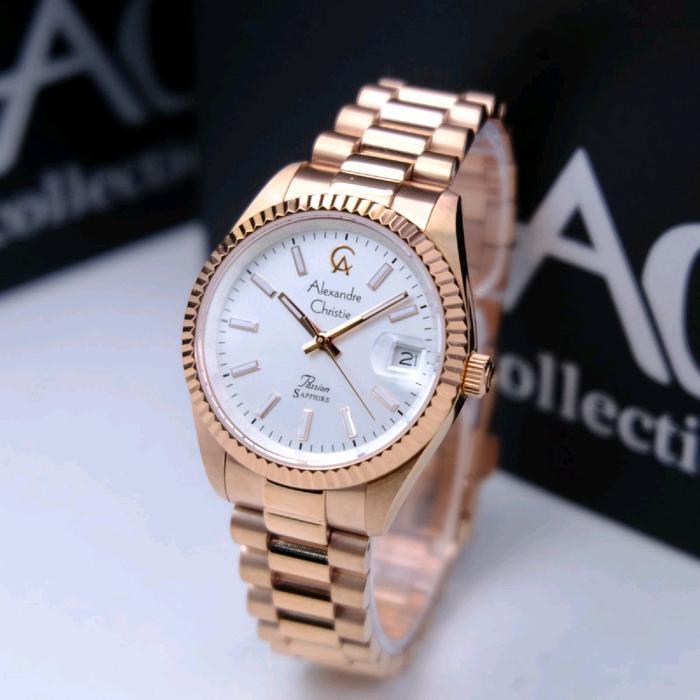 Jam Tangan Alexandre Christie Wanita AC 5016 AC5016 Stainless Original Garansi Resmi