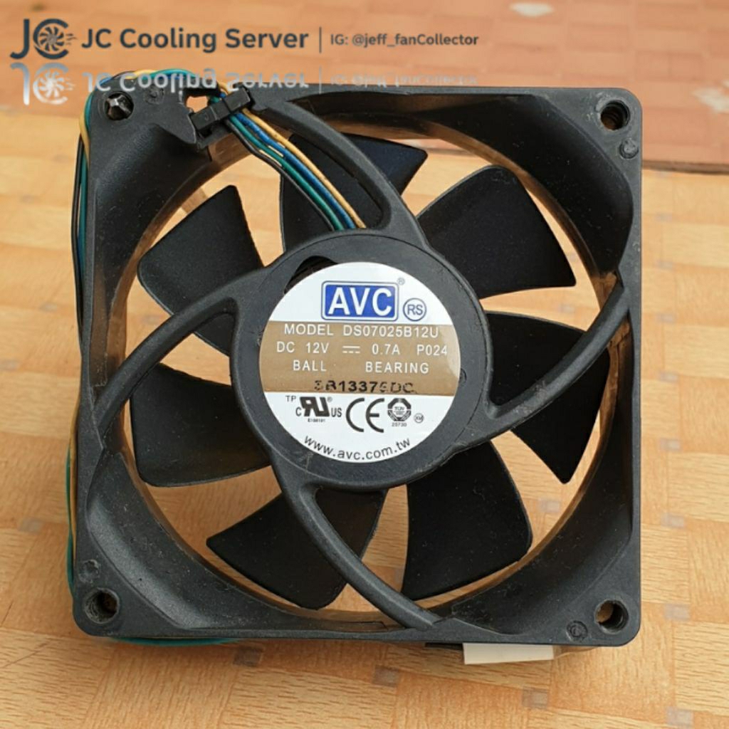 Fan Kipas High Speed 5400rpm AVC 12V 0.70A 4kabel 8cm 2,5cm Ball Bearing Made In Taiwan