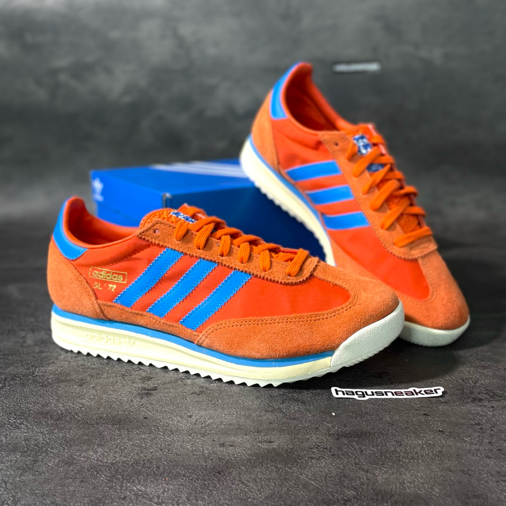 ADIDAS SL 72 RS [ORANGE/BLUE] JS0748 HAGUSNEAKER GARANSI 100% ORIGINAL