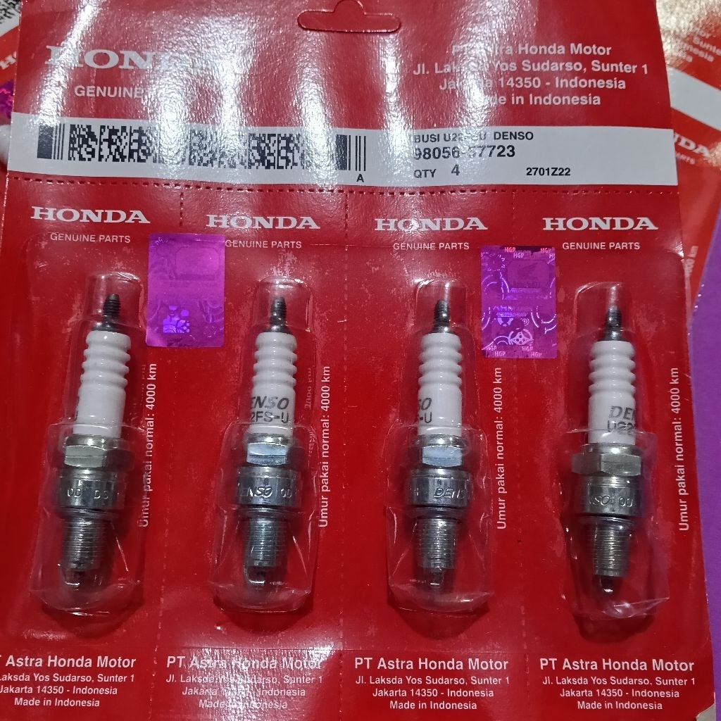 busi motor merk Honda untuk motor Supra/grand/legenda/Revo/blade/prima/win