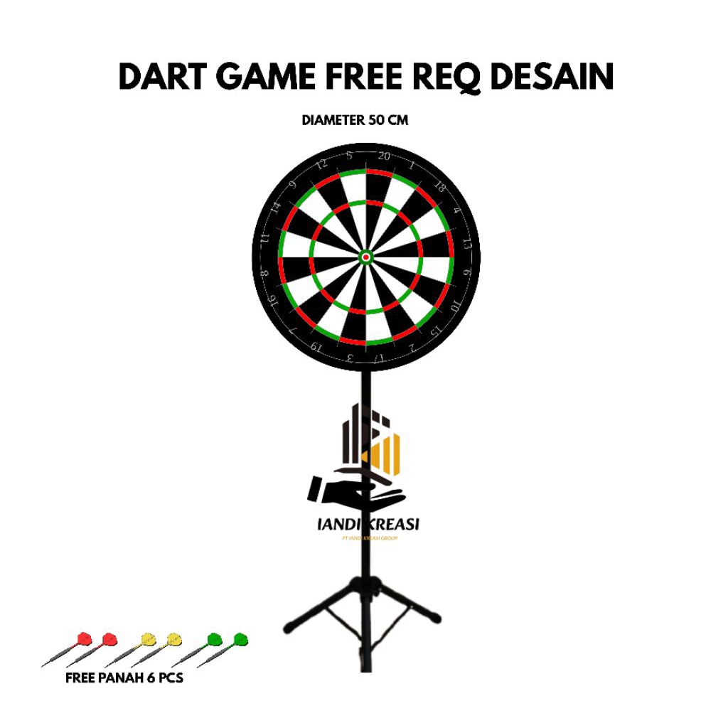 Dart Game Stand Req Desain Diameter 50-70 cm