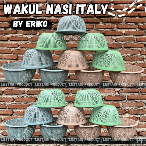 (12PCS) WAKUL NASI | WAKUL ITALY | TEMPAT NASI | WAKUL ERIKO | WAKUL HAJATAN | Wadah Telur dan Tempa