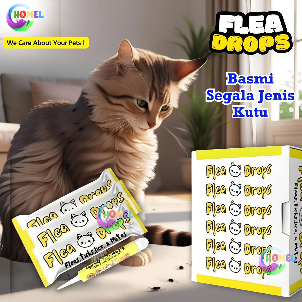 Obat Kutu Kucing Tetes Kutu 2ML Tetes Kucing Di Jamin Basmi Kutu Kucing Ampuh CHOMEL