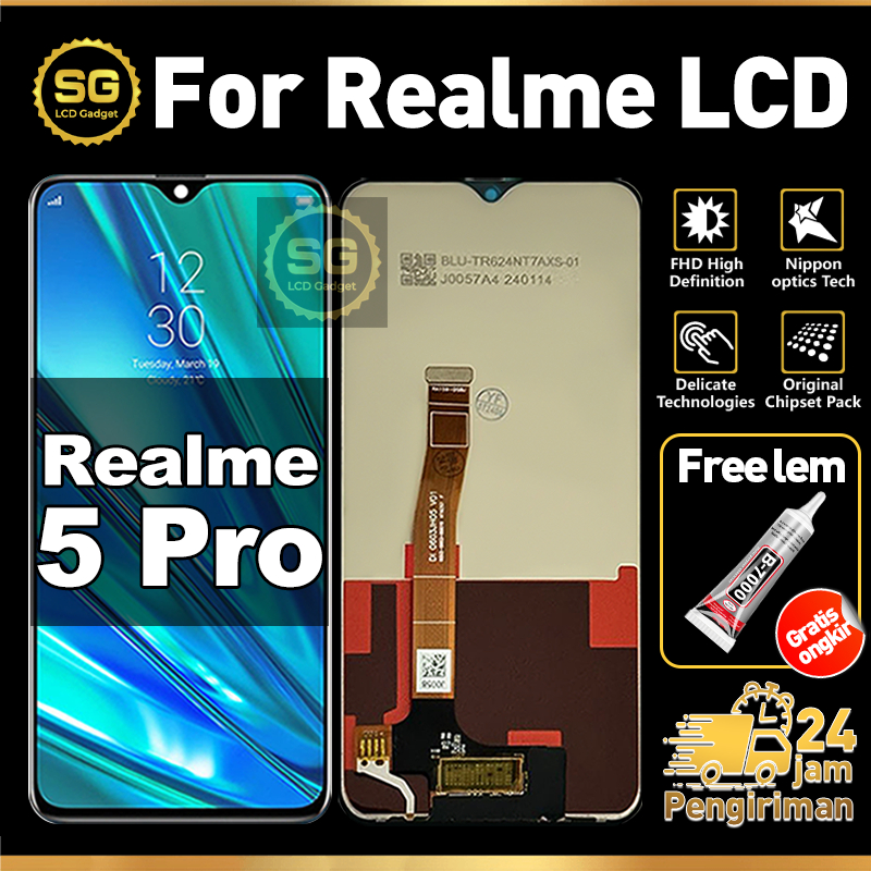 SG LCD Realme 5 Pro Fullset HP Touchscreen Realme 5 Pro Free Lem Glass Touch Screen Digitizer COD