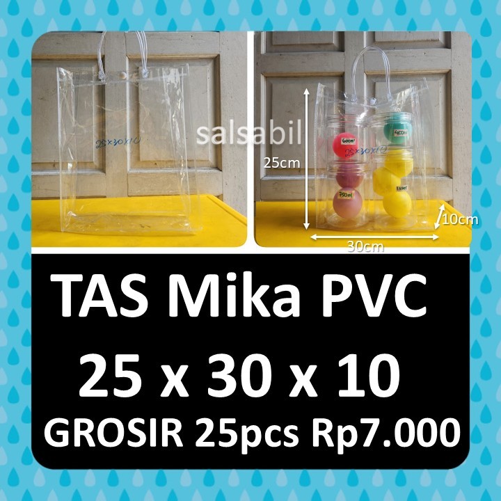 (GROSIR) Tas Mika PVC 25 x 30 x 10 (isi 25 pcs)