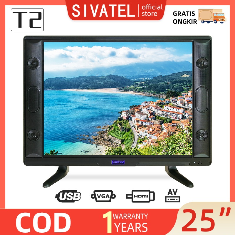 Sivatel TV LED 25 inch Digital TV 24/25inch LED TV Digital FHD Ready Televisi